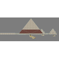 Menkaure Pyramid Complex model: Site: Giza; View: Menkaure Pyramid (model)